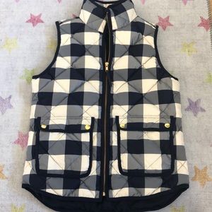 J.crew plaid navy vest